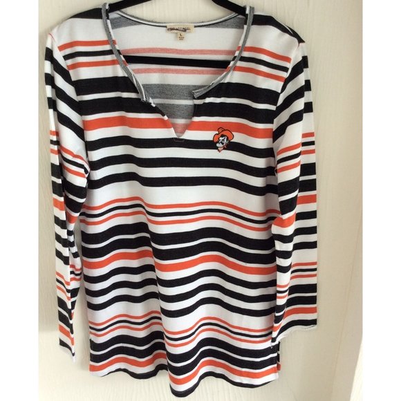NWOT Oklahoma State NCAA, Size L Long Sleeve Womens Top, Ug Apparel Brand - Picture 1 of 7